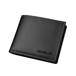 Ultra Thin Mens Wallet Leather Bifold Compact Cash Holder for Men with Coin Pocket