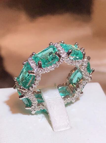 KissIcon 925 Silver Plated Zircon Ring - Party Ready