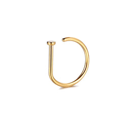 Fake Nose Ring Hoop Lip Labret Ring for Women Non Pierce Hoop Nose Ring  Septum Hoop  Ring Tragus Rook Ring Non Piercing Jewelry