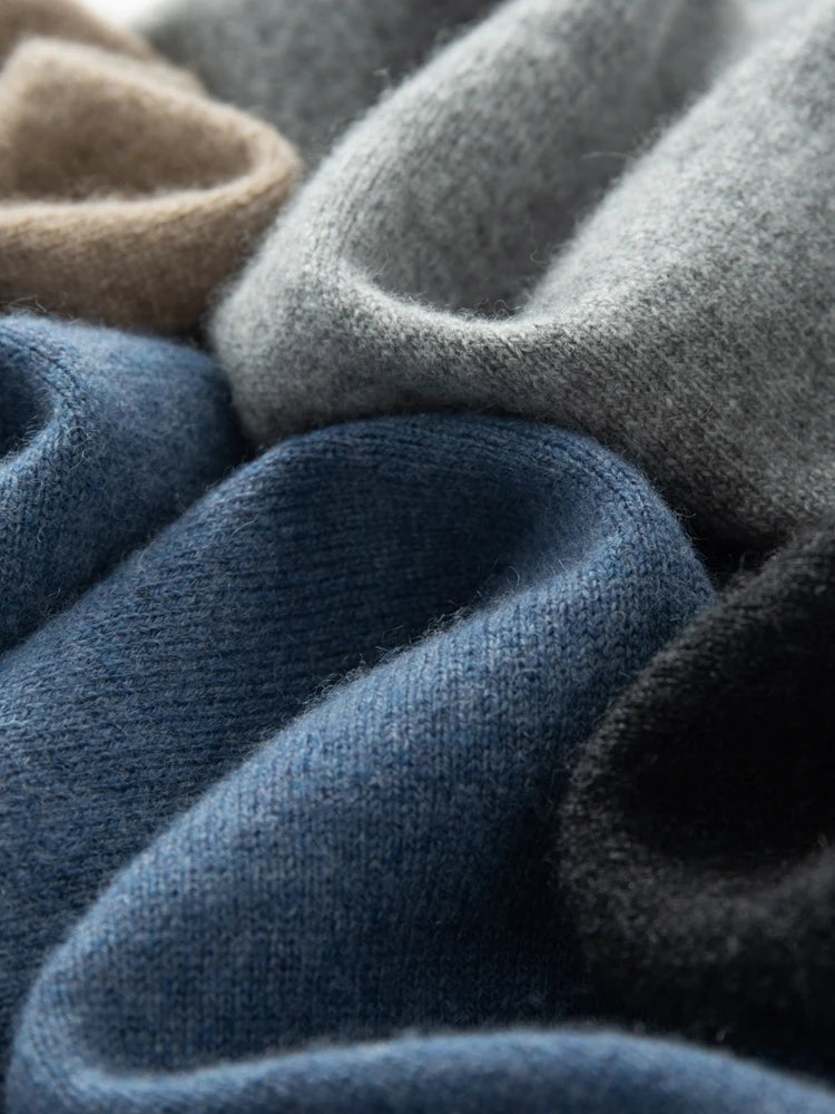 100% Merino Wool Sweater Man O-neck Basic Wool Pullover Autumn Winter Long Sleeve Soft Warm Jumper Smart Casual Knit Popular Top