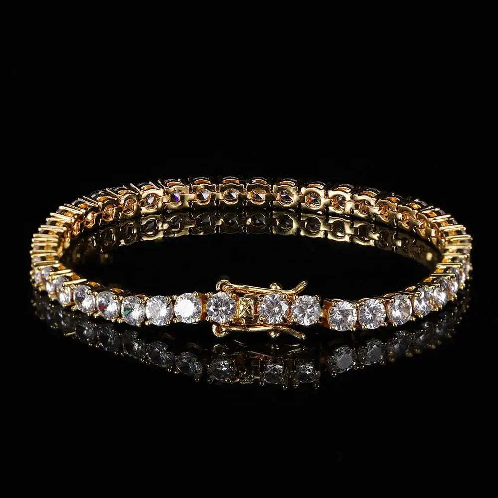 Hip Hop Jewelry 1 Row Iced Out Tennis Chain Bling CZ Men Diamond Cubic Zirconia Choker Necklace Women Drop Shipping