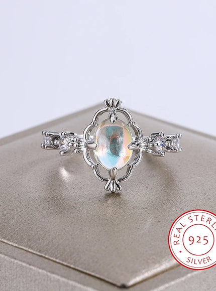 KissIcon S925 Moonstone Ring For Women - Engagement Gift