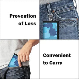 Mens Wallet with Lanyard Camouflage Fabric Bank Card Change Wallet Off Short Wallet