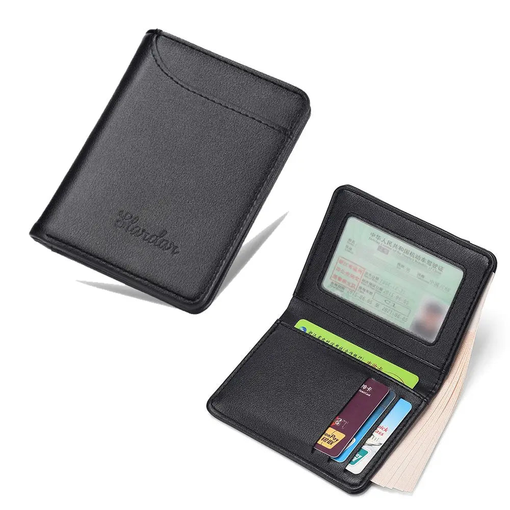 Men Bussiness Wallet Short Skin Wallets Purses PU Leather Money Clips Thin Wallet For Men Purses ID Card Holder Fashion