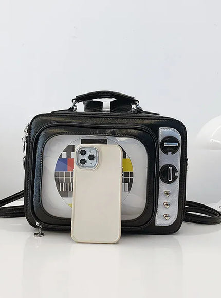 Cartoon Cute Handbags Funny Tv Transparent Square