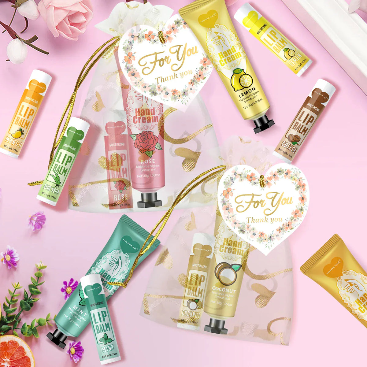 KissICON Gift set 30 sets KissIcon Hand Cream And Lip Balm Set For