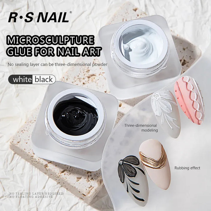 KissIcon RS Nail Gel Polish 5ml Black White