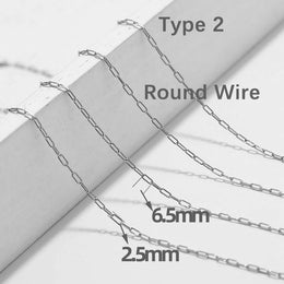 2M Stainless Steel Gold Long Oval Link Chain 2.5mm width Gold Cable Chains for DIY Necklace Bracelet Anklet Making 2 types