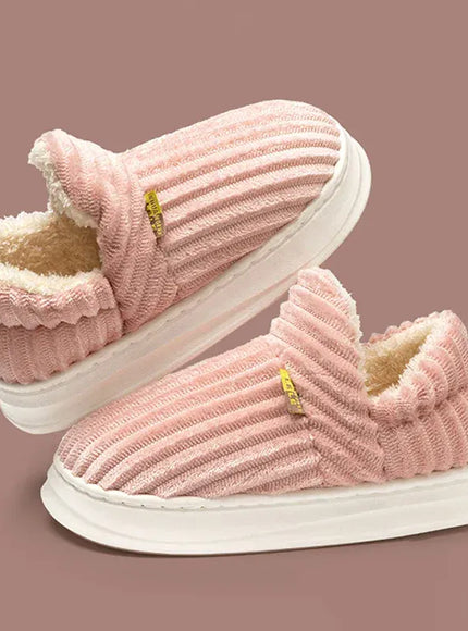 Winter Warm Indoor Cotton Padded Shoes Women Thicken