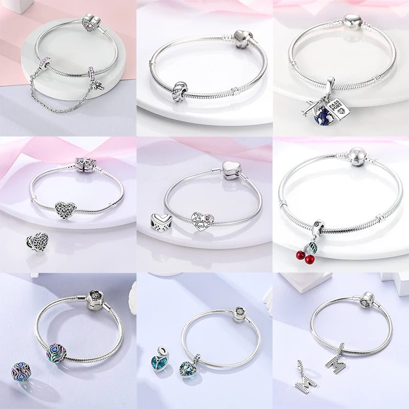 925 Sterling Silver Tree of Life Bead Luminous Firefly Dangle Butterfly Charms Fit Original Bracelet DIY Jewelry Gift for Women