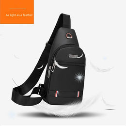 Men's Breast Bag One Shoulder Messenger Bag Casual Oxford Cloth Stylish and Simple Chest Bag Portable Men's Backpack