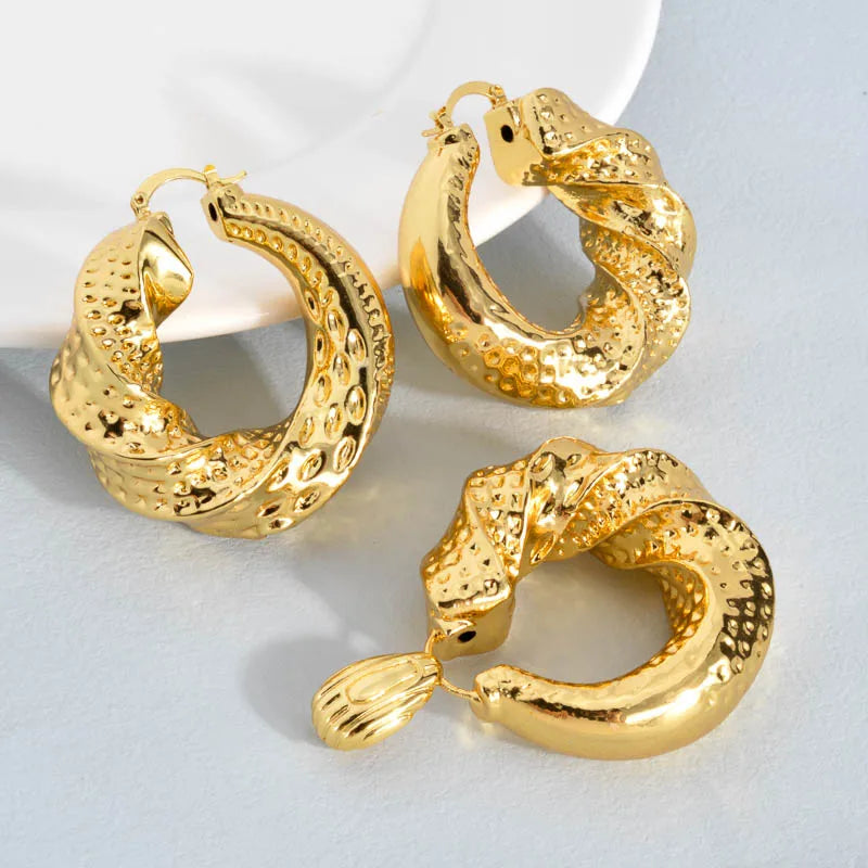 Gold Color Collar Necklace Earrings Jewelry Set For Women Dubai Africa Luxury Quality Jewellery Party Wedding Accessories