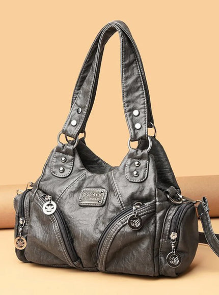 Retro Pu Leather Shoulder Bags Luxury Designer HandBags Women's Trend Tote Bag Crossbody Motorcycle Bags for Women