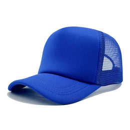 Customized Printed Logo Sponge Mesh Cap Solid Color Baseball Hat Sunshade And Sun Protection Travel Caps Truck Cap Duckbill Hats