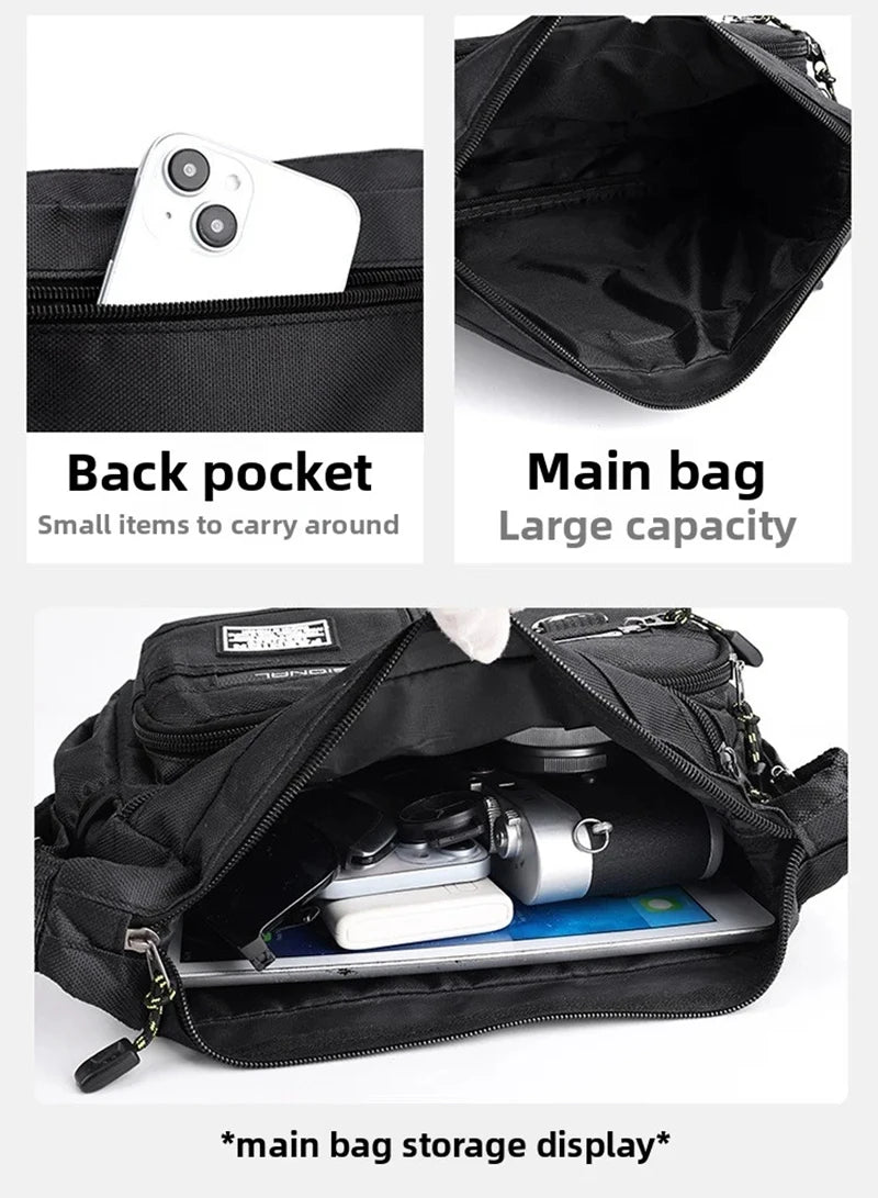 2026 Men's Messenger Bag Crossbody Shoulder Bags Men Small Sling Pack For Work Business Waterproof Oxford Packs Satchel Purse
