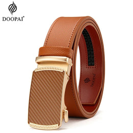 Men Belts Leather Waist Strap Male Automatic Buckle Waistband Mens High Quality Girdle Belts for Women Men Gifts 105 115  125cm