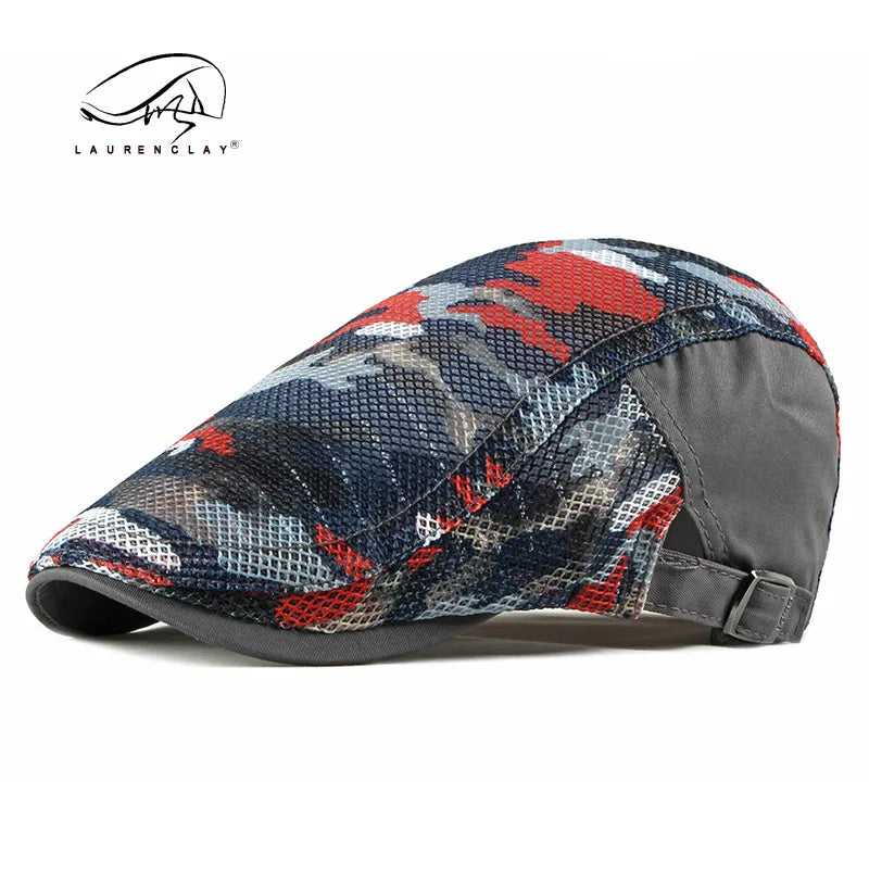 Men's Camouflage Flat Top Baseball Cap, Outdoor Sports Caps, Tactical Dad Hat, Casual Cadet, Trucker Hats