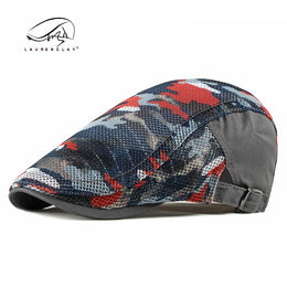 Men's Camouflage Flat Top Baseball Cap, Outdoor Sports Caps, Tactical Dad Hat, Casual Cadet, Trucker Hats