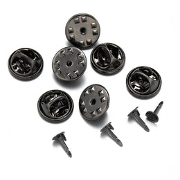 100pc Metal Locking Pin Back Brooch Badge Holder Lapel Base For DIY Jewellery Material Making Supply Craft Accessories Handmade