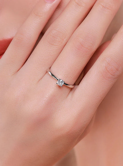Modian 925 Sterling Silver 10 Hearts CZ Ring - Elegant Shine