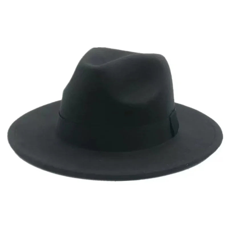 Fedora Hat Women Winter Hats for Women Ribbon Band Men's Hat Wide Brim Classic Beige Wedding Church Bowler New Cap Chapeau Femme