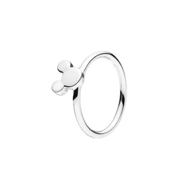 100%925 Pure Silver Disney Hot sale love bowknot ring suitable for women to wear Classic jewellery wedding Valentine's Day gift
