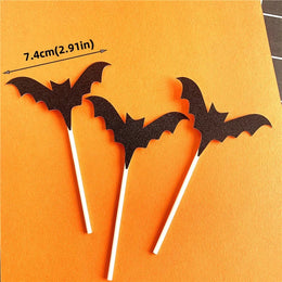 2025 Halloween Cake Decorations Pumpkin Ghost Black Castle Haunted Houses Cake Toppers for Happy Halloween Party Supplies