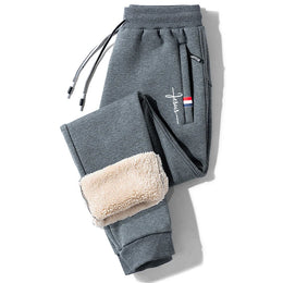 Winter Warm Pants Men's Thick Thermal Trousers Men Fitness Jogging Drawstring Pants Male Sweatpants M-5Xl