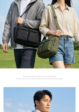 Unisex Casual Slanting Crossbody Bag Large Capacity Black Versatile Commuting Bag for Men And Women Suitable for Daily Use