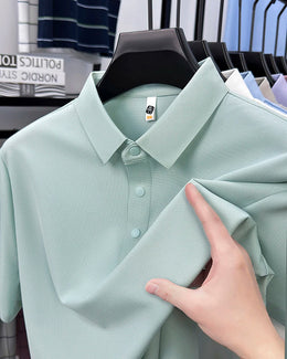 2025 Men's Sporty Polo Waffle Shirt | Moisture-Wicking Golf Tennis Top Sizes S-5XL, Snap Buttons, 7A Antibacterial High Quality
