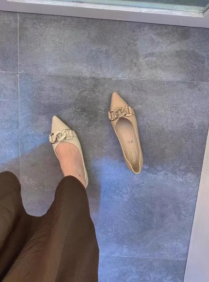 Square Toe Flat Shoes for Women Spring Autumn