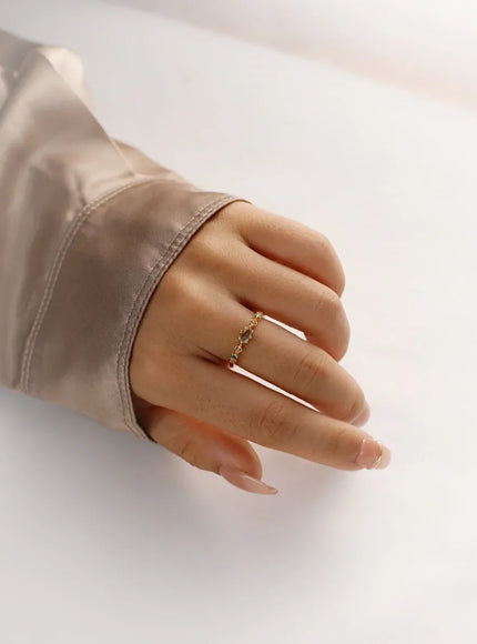 Kissicon S925 Silver Ring – Zircon Inlaid
