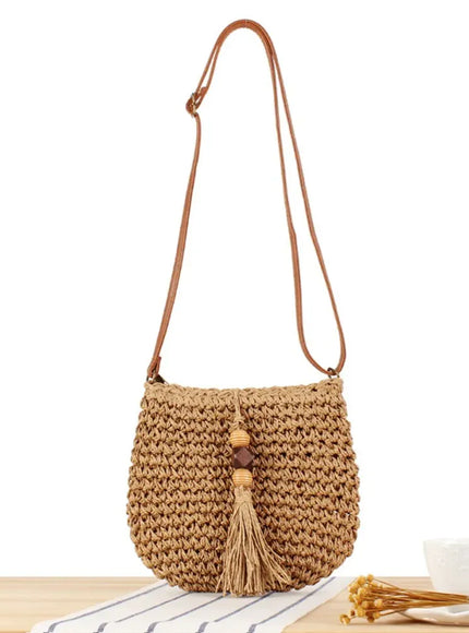 Women's Crossbody – Woven Wooden Beads