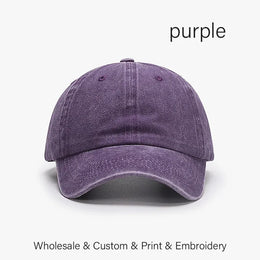 SLECKTON Custom Logo Retro Baseball Cap for Men and Women DIY Design Letter Embroidery Hat Customize Cap Graphic Print Wholesale