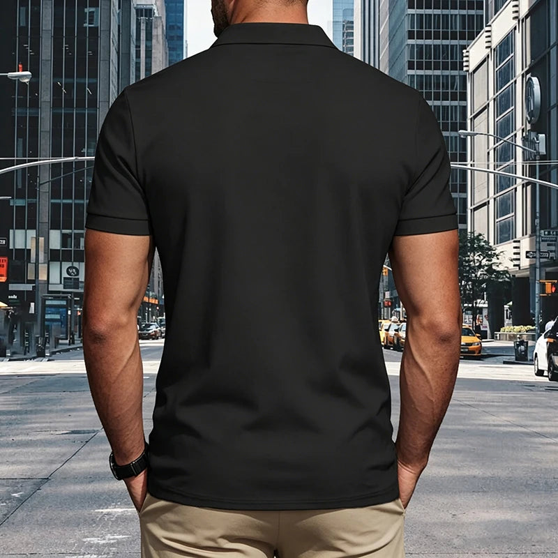 Men Polo Shirt Short Sleeve Breathable Soft Regular Fit Casual Business Golf Summer Daily Work Outdoor Lightweight Basic Tops