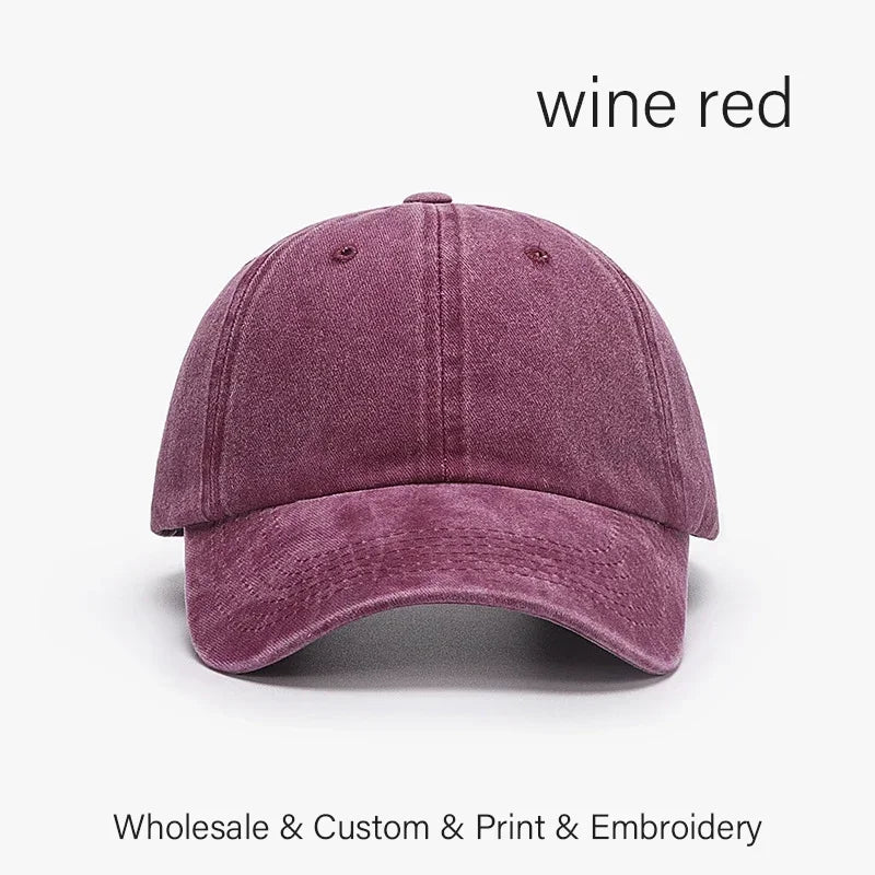 SLECKTON Custom Logo Retro Baseball Cap for Men and Women DIY Design Letter Embroidery Hat Customize Cap Graphic Print Wholesale