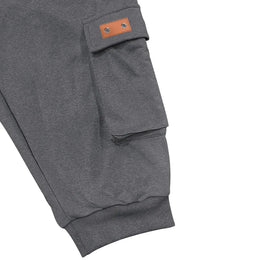 Men Elastic Drawstring Waist Cargo Capri Shorts Multi Pockets Jogger Cropped Sweatpants Casual Sports 3/4 Pants