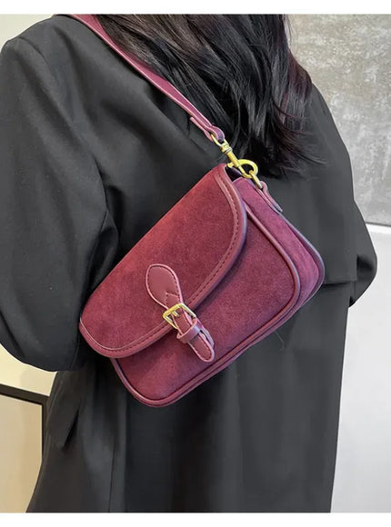 Modern Minimalist Crossbody – Soft Suede Mini