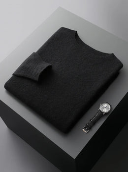 100% Merino Wool Sweater Man O-neck Basic Wool Pullover Autumn Winter Long Sleeve Soft Warm Jumper Smart Casual Knit Popular Top