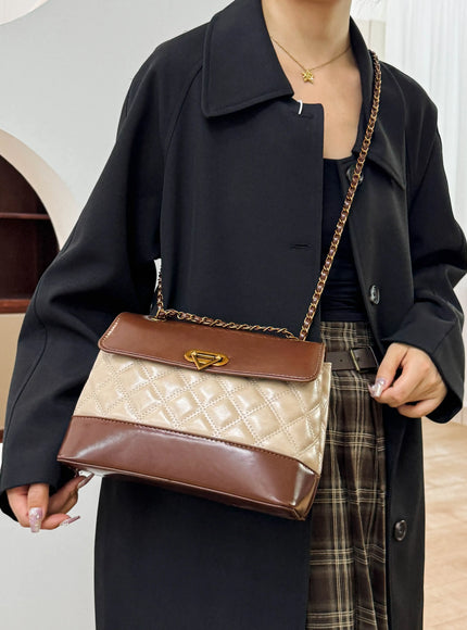 Handbags Textured Large-capacity Messenger Rhombic Chain Shoulder