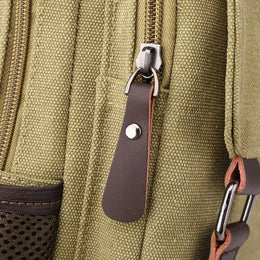Small Mens Backpack Canvas Casual Backpacks for Men 2025 Mini Male School Bag Rucksack Man Multi-function Crossbody Bag Travel