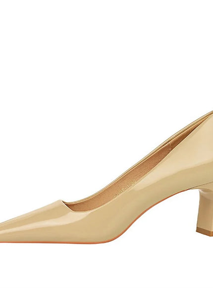 2024 Spring Versatile Fashion Shallow Mouth Patent Leather