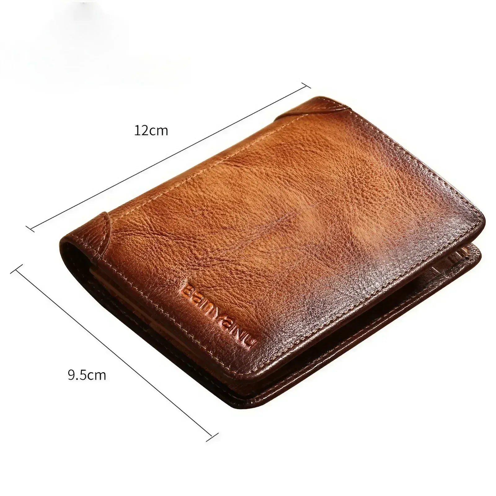 Genuine Leather Wallet for Men RFID Blocking Thin Multifunctional Credit Card Holder Short Money Bag Purse Mens Bifold Wallet