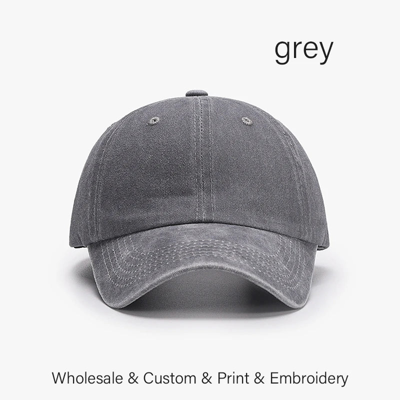 SLECKTON Custom Logo Retro Baseball Cap for Men and Women DIY Design Letter Embroidery Hat Customize Cap Graphic Print Wholesale