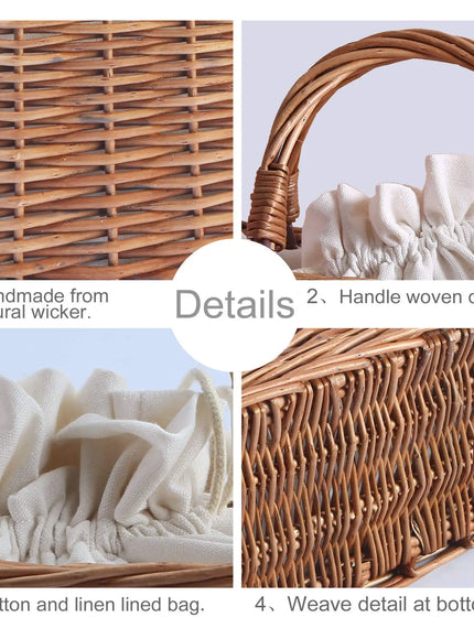 Straw Woven Small Square Rattan Women's Handbag