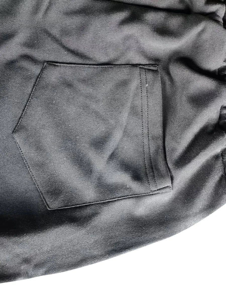 Men Elastic Drawstring Waist Cargo Capri Shorts Multi Pockets Jogger Cropped Sweatpants Casual Sports 3/4 Pants