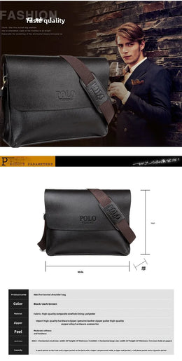 The Leisure Business Single Shoulder Bag Polo Vertical Bag Man Trend Inclined Shoulder Bag