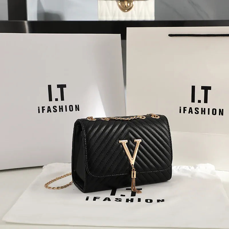Dropshipman Black / 18.5cmX7.5cmX13.5cm Embroidery Women Crossbody Bag Thread Luxury Handbag Shoulder Bags Brand Sequined Tassel Clutch Small Bag and Purse Party