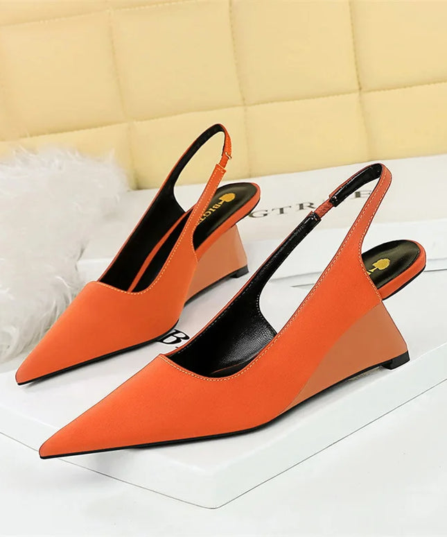 Fashion Simple Women Basic Shallow Mouth Pointed Toe