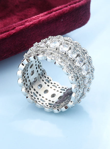 💋 Korean Lace Flower 925 Silver Ring - Elegant Retro Charm